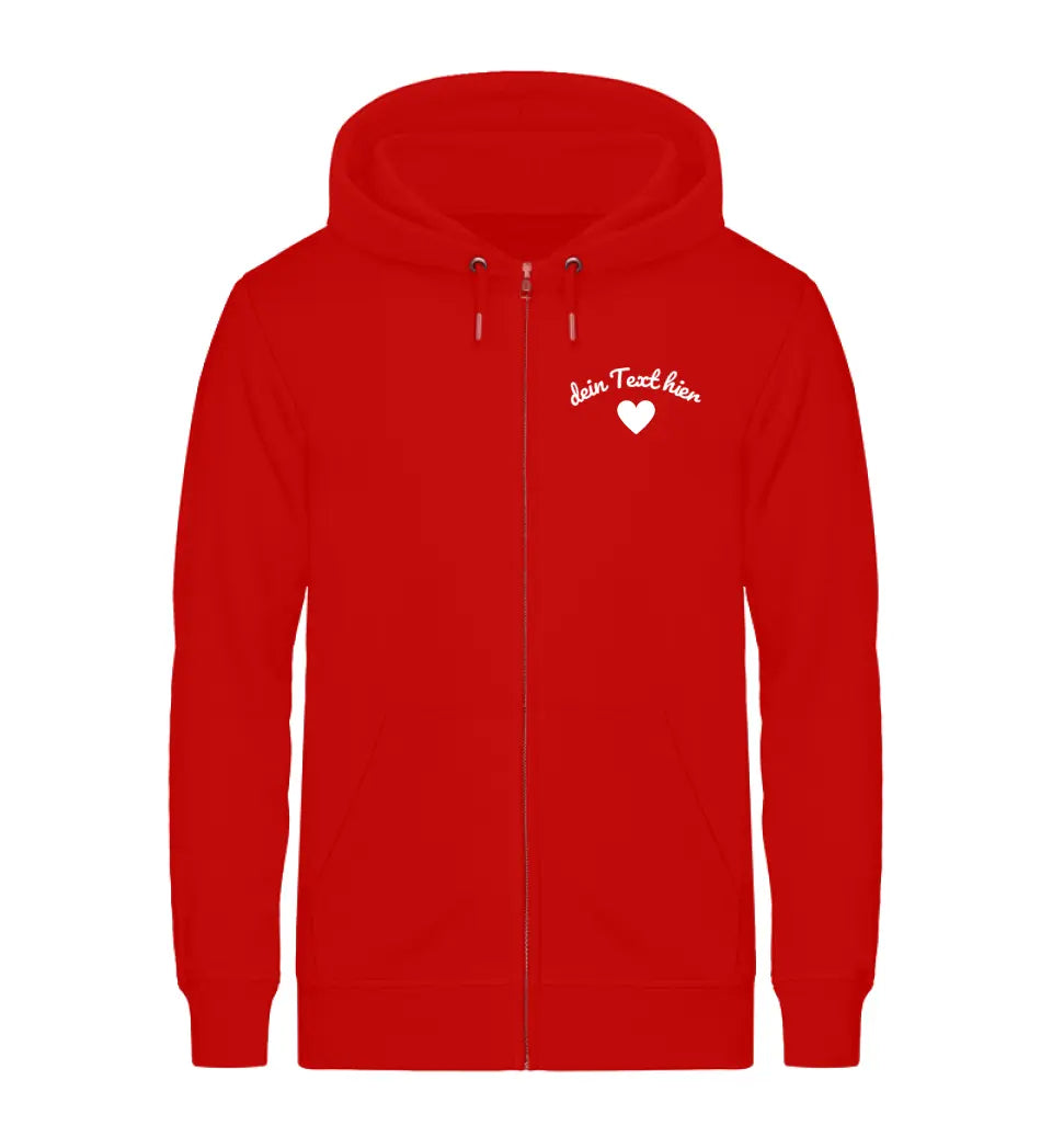 HOODIE mit ZIPPER ♡ personalisierbar ♡ Herz ♡ Premium-Qualität ♡