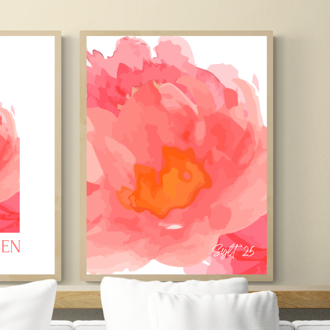 Bild 50x70 cm personalisierbar STRANDROSEN DÜNENROSEN hochwertiger Leinwanddruck