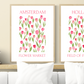 Bild FLOWER MARKET personalisierbar mit Lieblingsort 40x60 cm I 50x70 cm im Holzrahmen