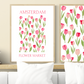Bild TULPEN personalisierbar mit Lieblingsort Datum 50x70 cm im Holzrahmen